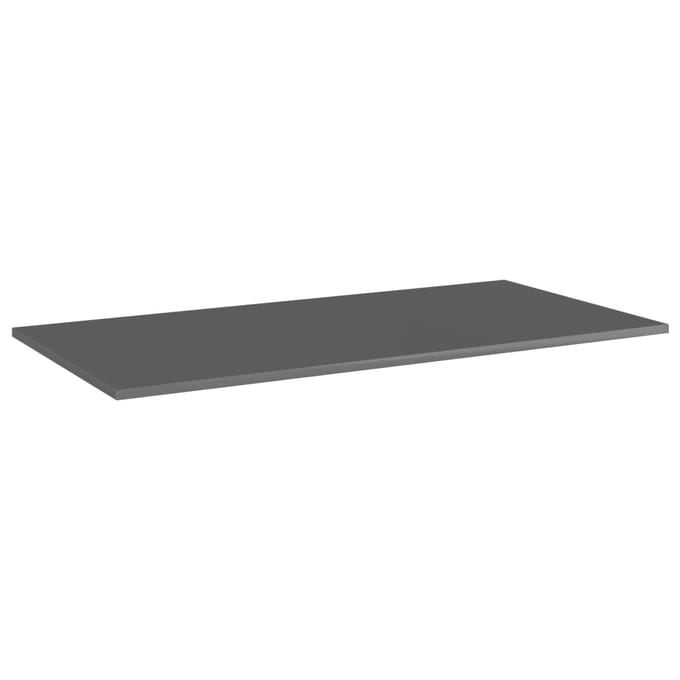 vidaXL - Wandschappen - 4 - st - 100x50x1,5 - cm - spaanplaat - hoogglans - grijs