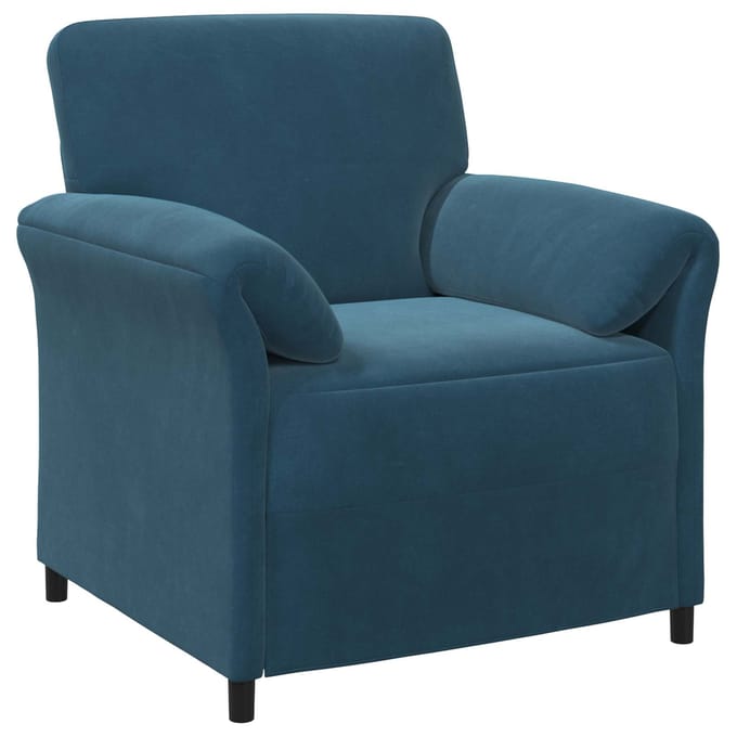 vidaXL - Bankstel - 2 - st - Blauw - Fluweel