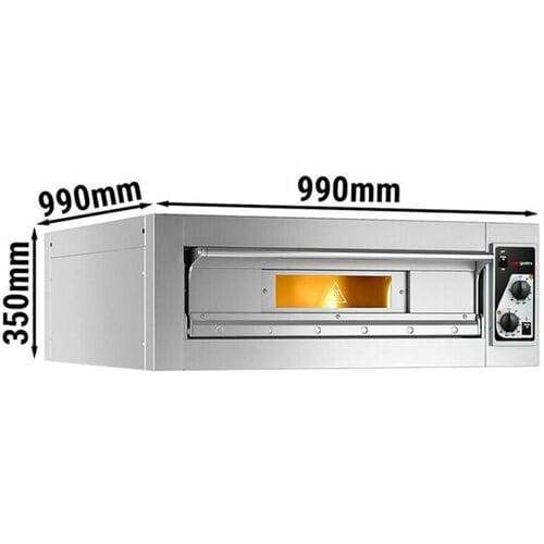 GGM Gastro Elektro Pizzaofen - 4x 33cm - Manuell Zilver