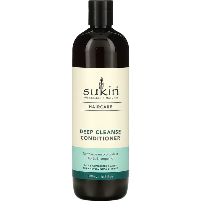 Sukin, Deep Cleansing Conditioner, Oily and Rugged Scalp, 16.9 fl oz (500 ml) white
