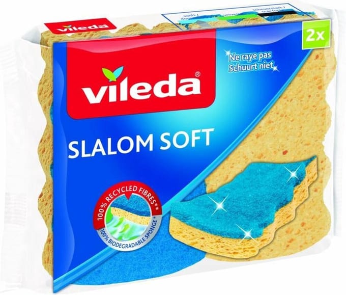 Vileda Schuursponsen Slalom Soft - 4 stuks
