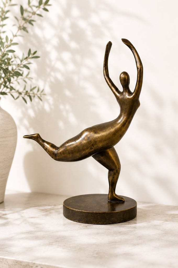 VROUW / DANSERES / BRONZEN BEELD / TUINBEELD / BRONS