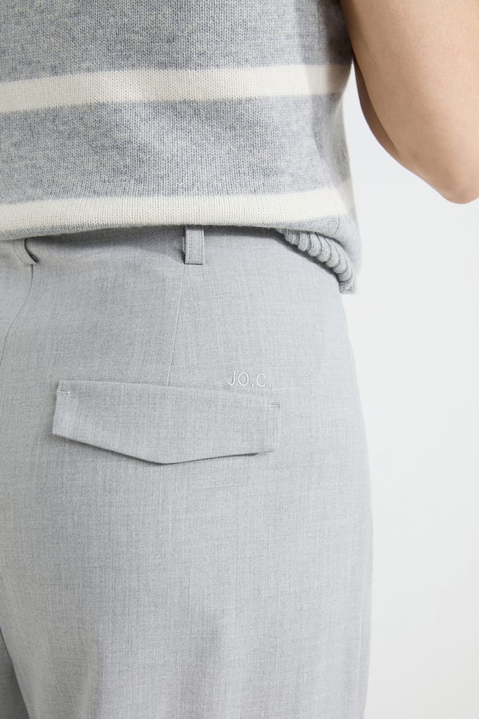Josephine & Co Desiree Pants Light Grey Melange Maat: 42 | Pantalons Outlet | Dames | Grijs