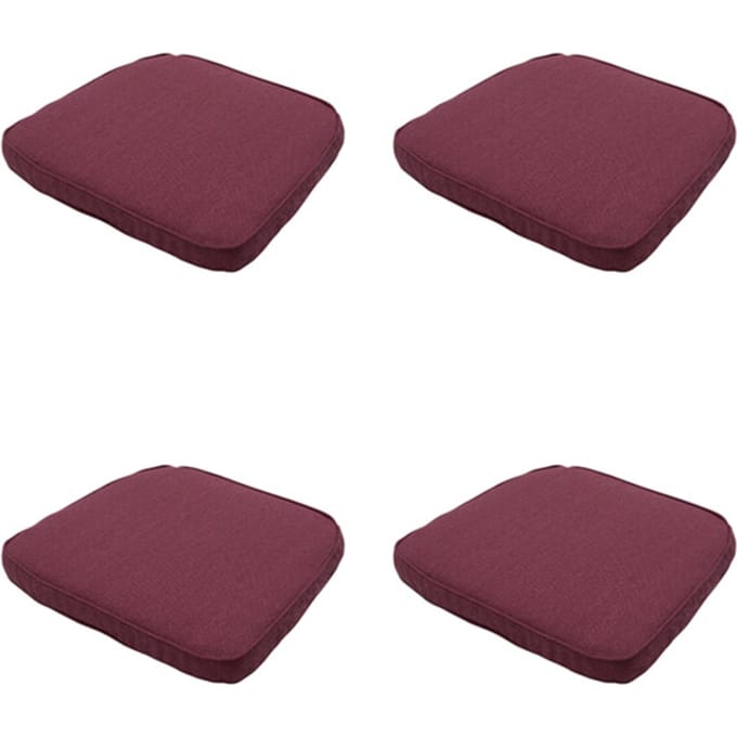 Madison - Zitkussen Wicker Bordeaux canvas eco+ - Ca. 48x48 cm - Set van 4