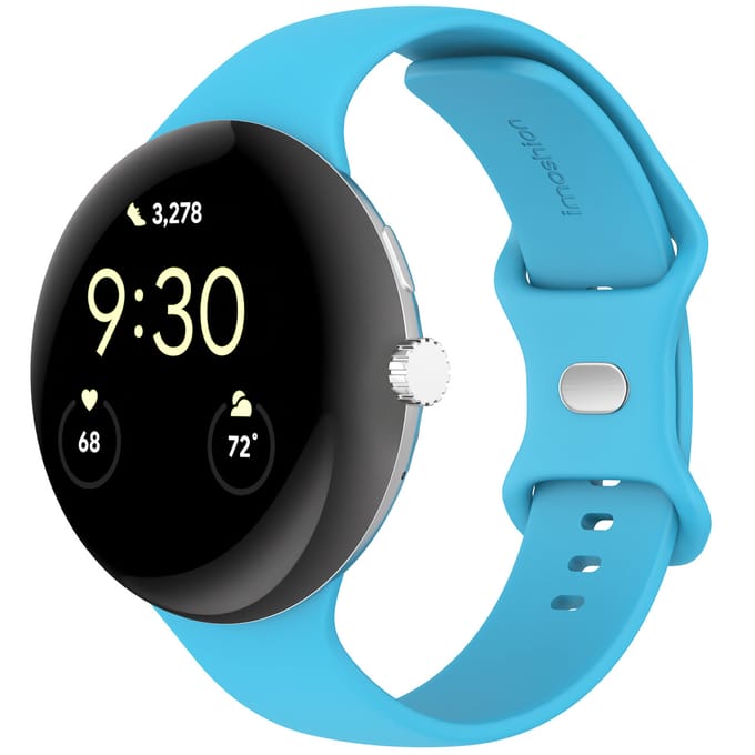 imoshion Siliconen⁺ bandje voor de Google Pixel Watch 5 / 4 / 3 (45 mm) - Maat S - Blauw