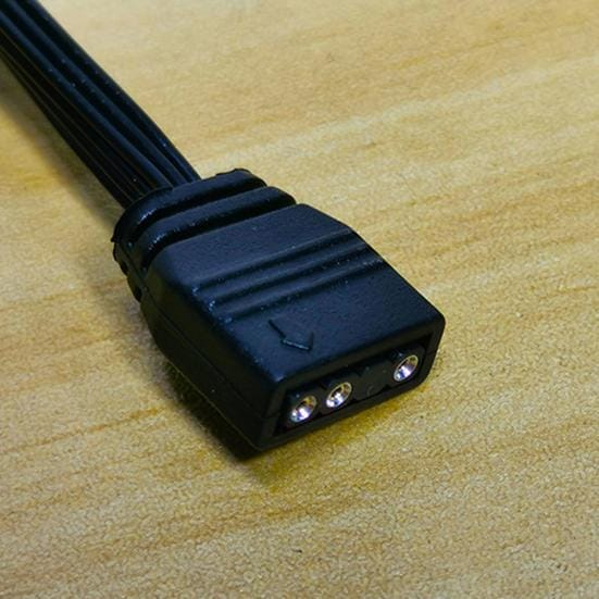 Splitter ARGB COOLMOON 5V 3 broches vers 4 broches universelles 33,5 cm Carte mère vers 4 broches universelles 1 câble d'extension ARGB noir
