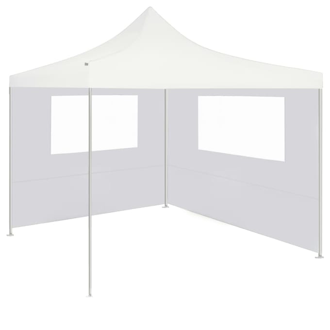 vidaXL - Prieelzijwand - met - ramen - 4x2 - m - wit