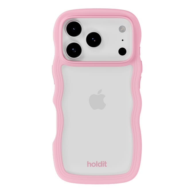 Phone Case Wavy Pink/Transparent iPhone 17 Pro