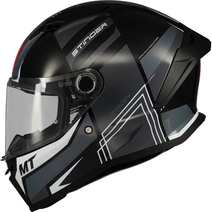 Volle motorhelm MT Helmets FF126 Stinger 2 Tron B12