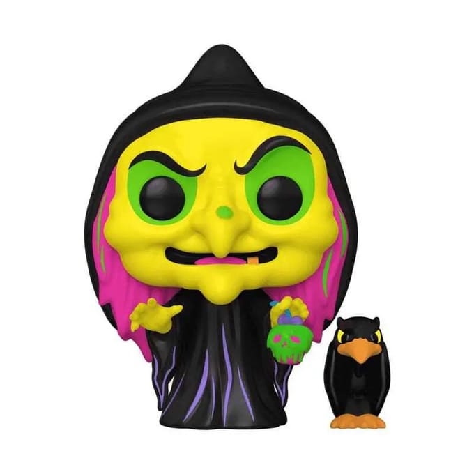 Funko Pop! Disney Villains: Disguised Evil Queen with Raven #1426 Box Lunch Blacklight Exclusive