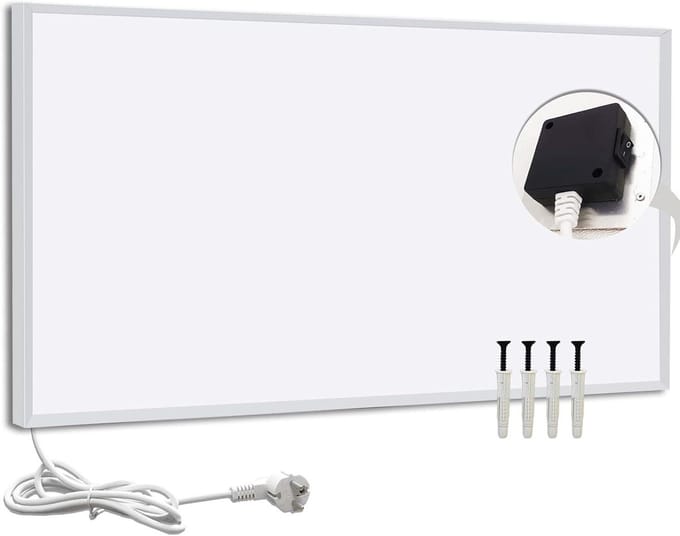 Wandverwarming - Elektrische verwarming - Snelle verwarming - Energiezuinig - 600 x 1200mm - Wit