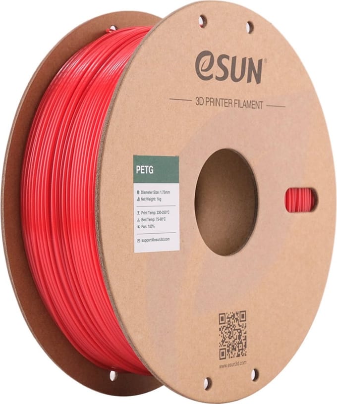 eSun PETG Solid Red/rood - 1.75mm - 3D printer filament - 1kg