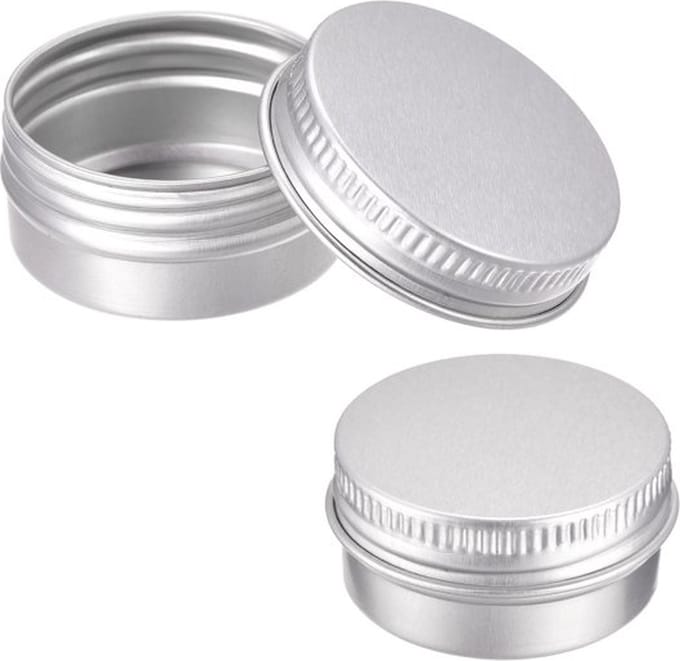 Blikjes 10ml Leeg 10 stuks met Schroefdeksel - Lege Mini Blikjes Zilver