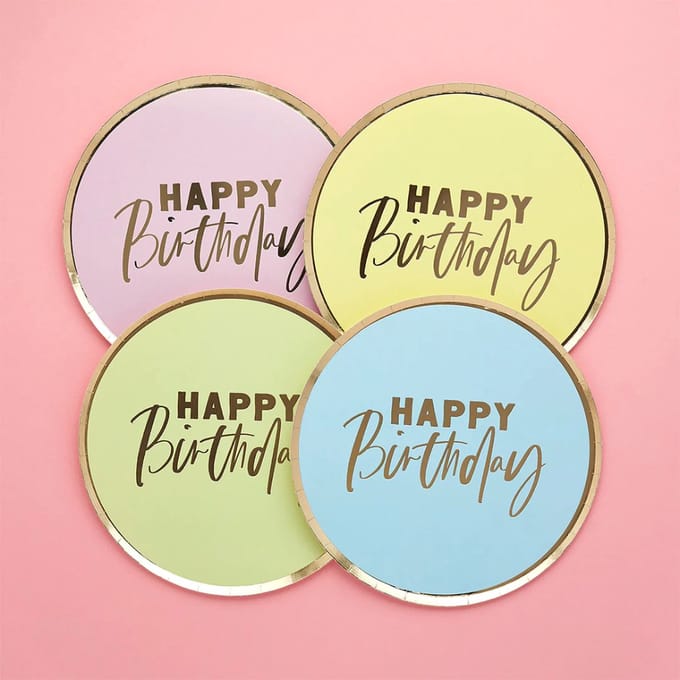 Pastel & Goud - 8 stuks