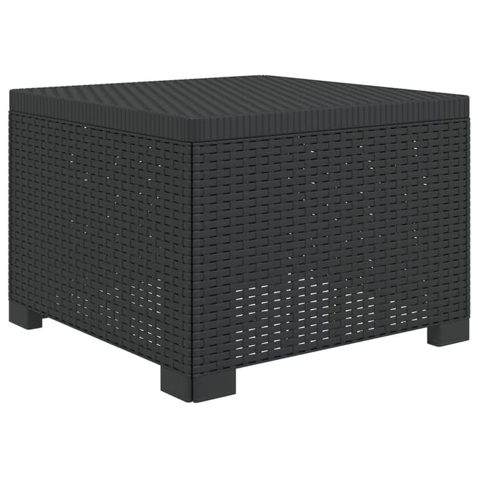 vidaXL - Eén-zits - Tuin - Sofa - met - Kussen - Rieten - Look - PP - Antraciet