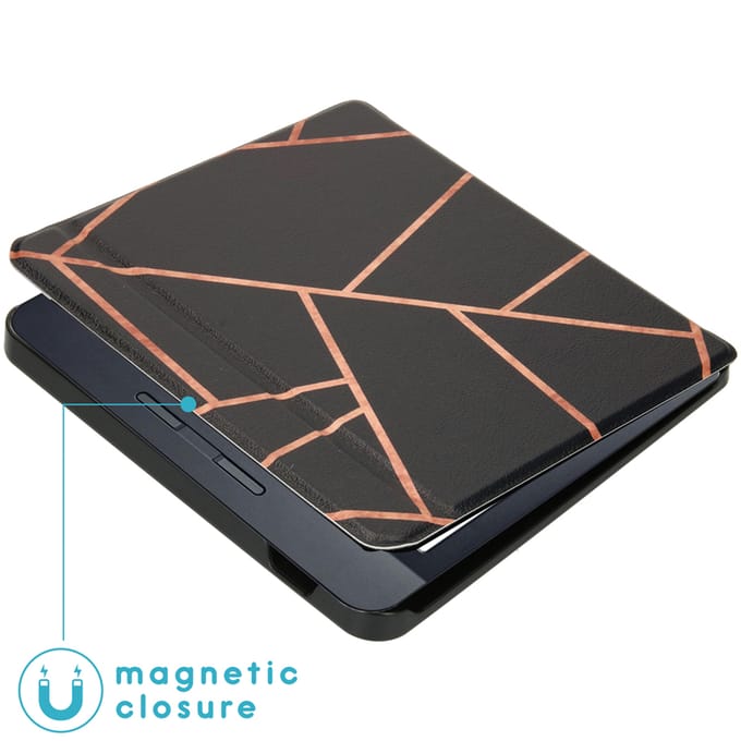imoshion Design Slim Hard Case Sleepcover met stand voor de Kobo Libra H2O - Black Graphic