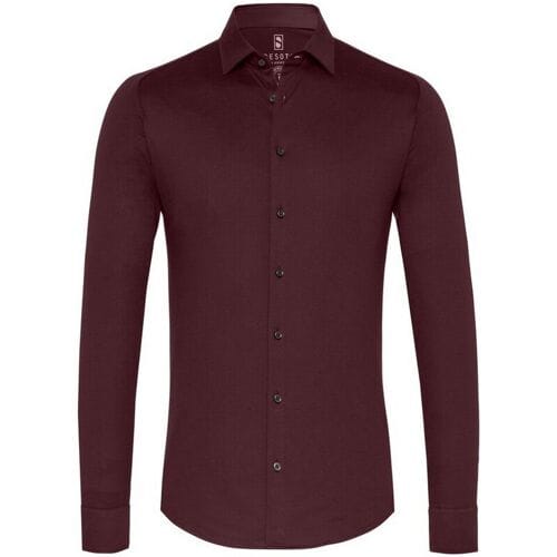 Desoto Overhemd Kent Uni Solid Rood / male