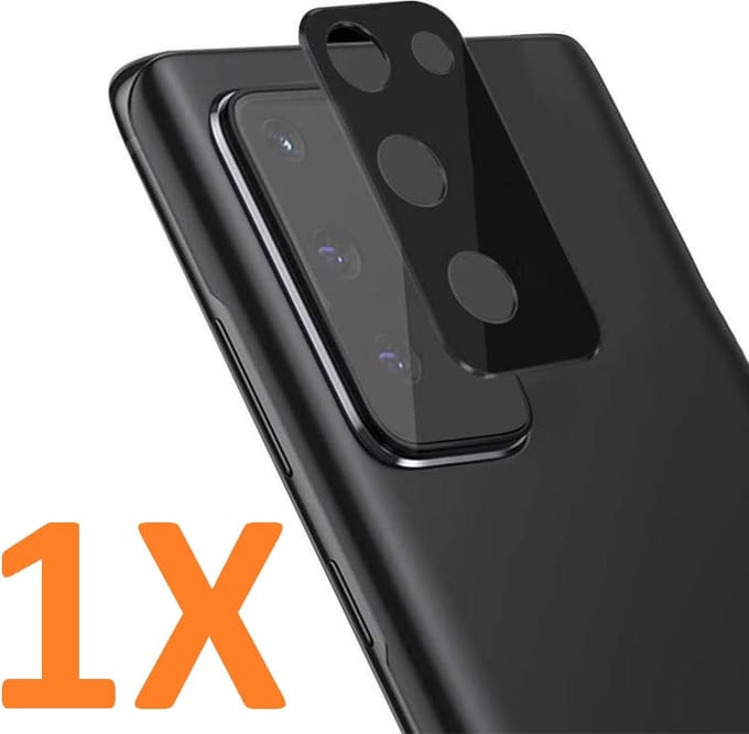 Camera Lens Glass Protector - beschermer Geschikt voor: Samsung Galaxy A02s - Zwart - 1X
