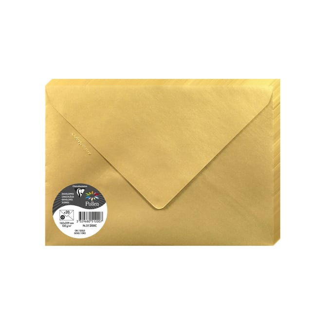 CLAIREFONTAINE C5 Gold 120g - Opakowanie 20 sztuk