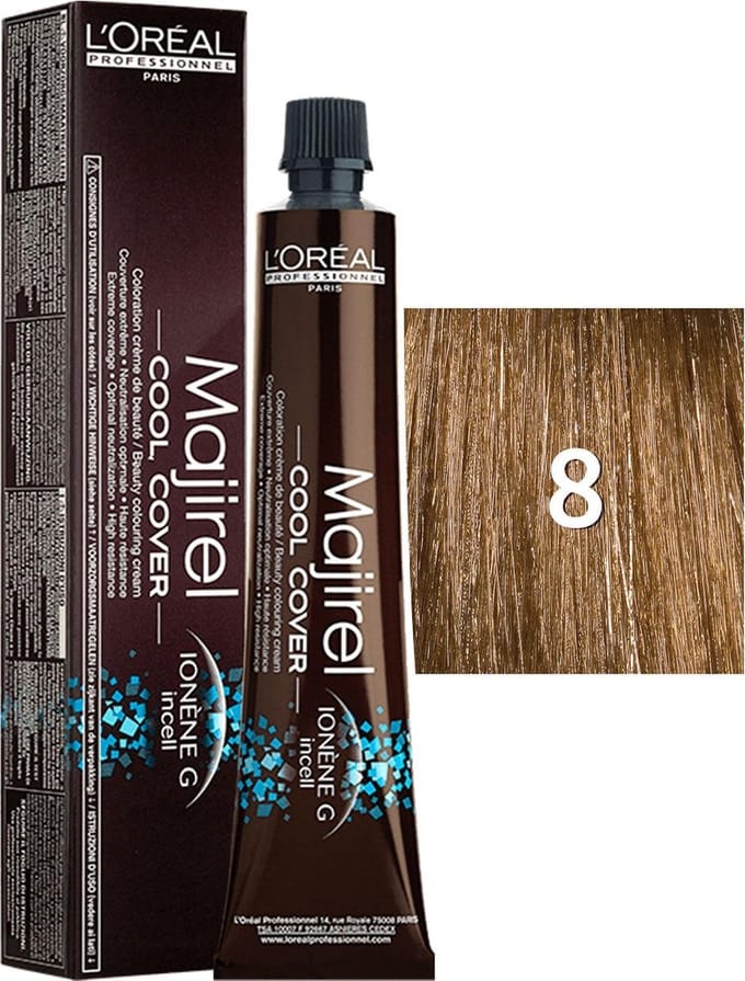 L'Oréal Professionnel - Haarverf - Majirel - Cool Cover - 50ML - 8