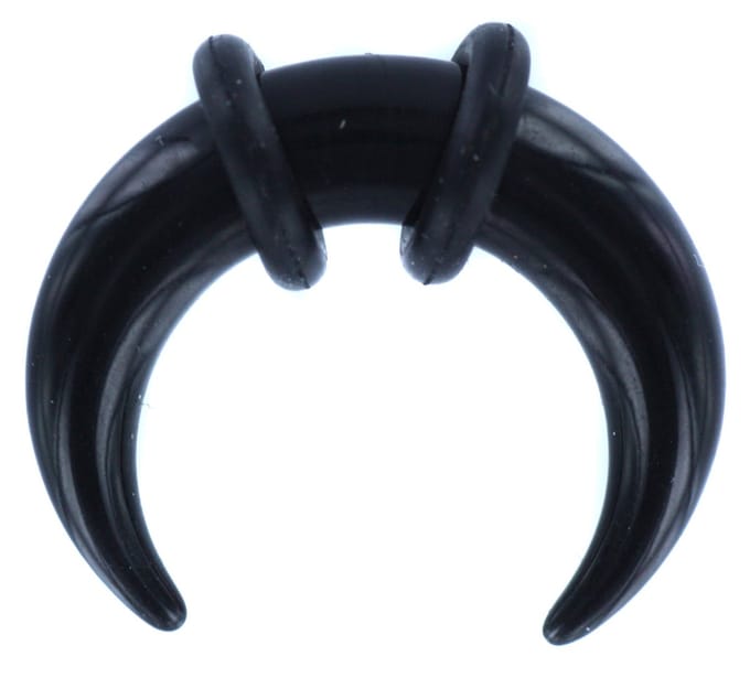 Taper acryl pincher 6 mm - zwart - LMPiercings