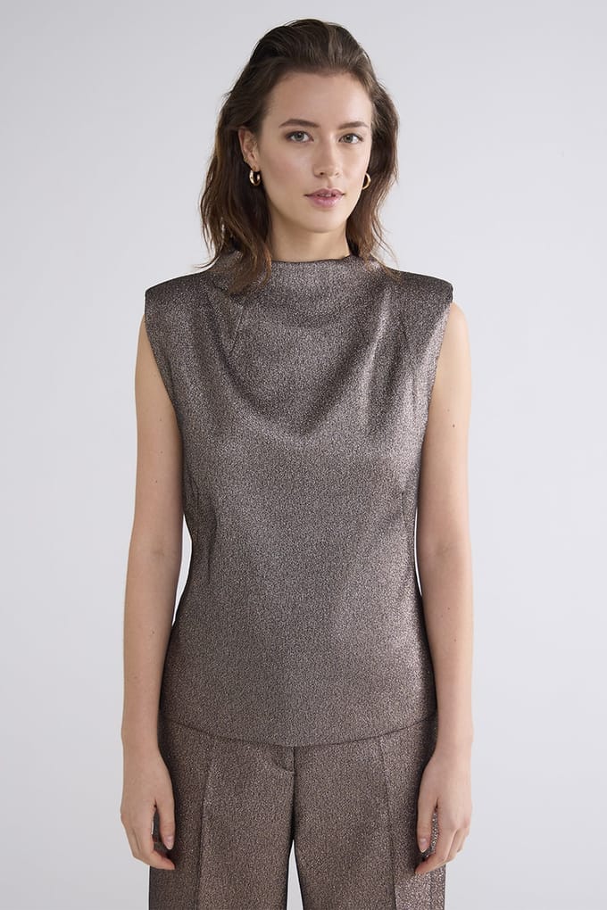 Summum Woman Top Glitter Camel Brown Größe: 46 | Unterhosen Outlet | Damen | Braun