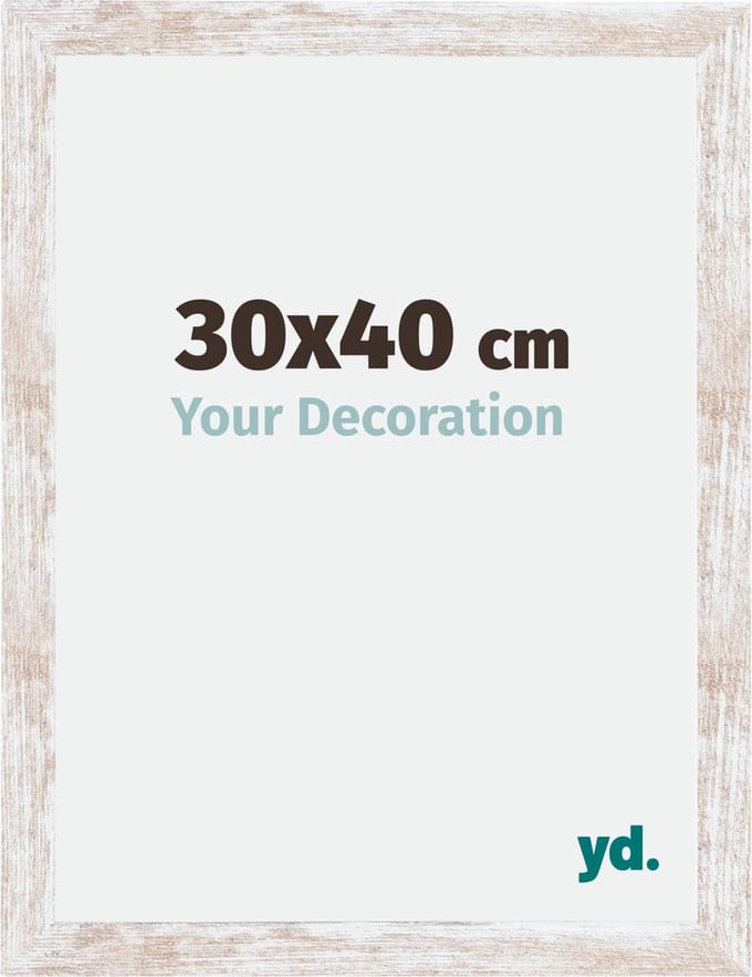 Your Decoration - Fotolijst 30x40 cm - MDF - White Wash - Catania