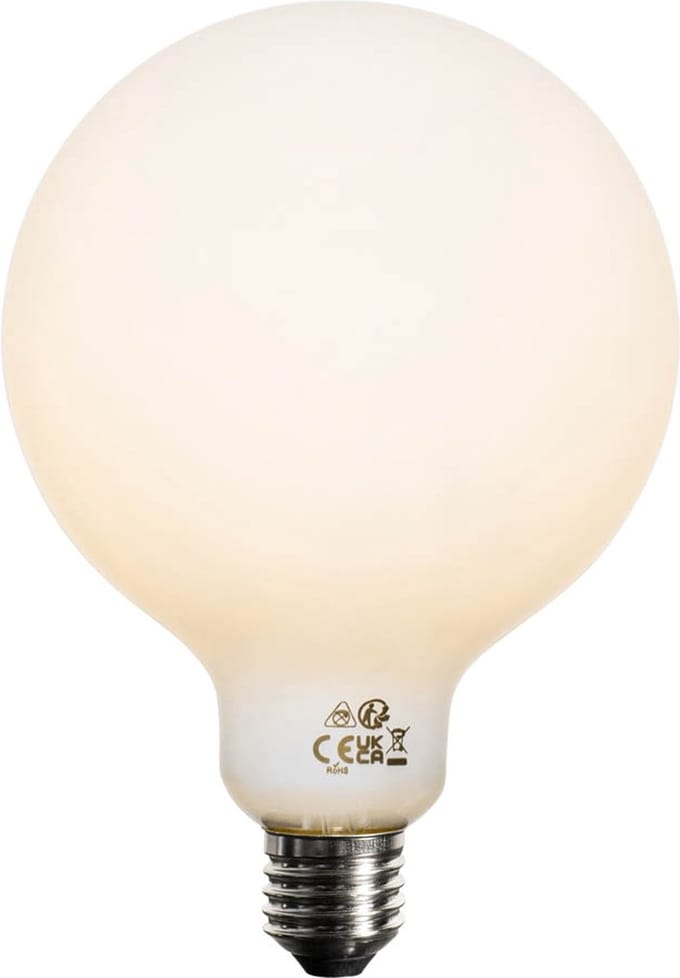 LUEDD E27 dimbare LED lamp opaal G125 5W 450 lm 2700K
