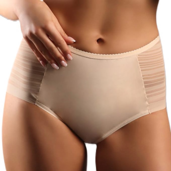 FUNNY DAY Dames Slip BENEDETTA - Beige - Maat S - Hoge taille