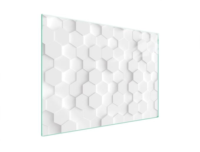 TMK ArtDeko - Kookplaat Achterwand - 70x52 cm - Wit - Schokbestendig - Modern Ontwerp