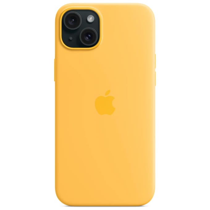 Apple Silicone Backcover MagSafe voor de Apple iPhone 15 Plus - Sunshine