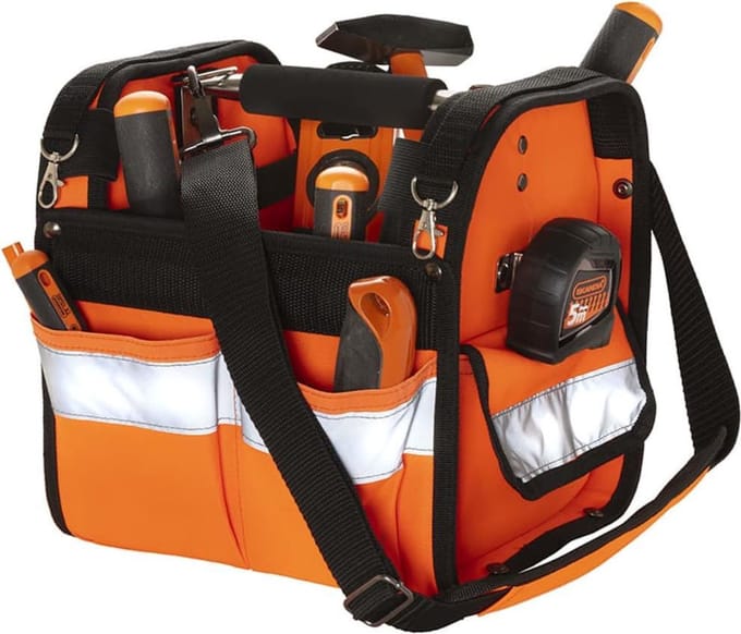 Toolpack Gereedschapstas met hoge zichtbaarheid Distinct oranje zwart