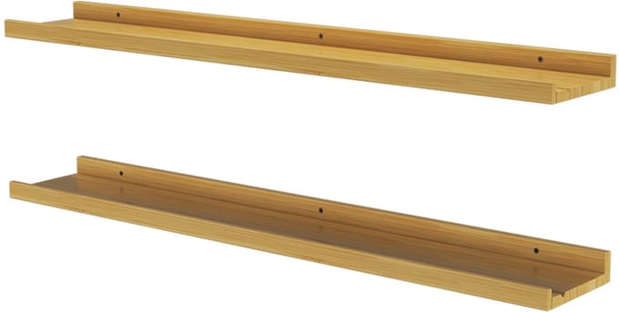 Vicco Linus Wandplank – 90 x 4 cm Set van 2 Natuurlijk hout