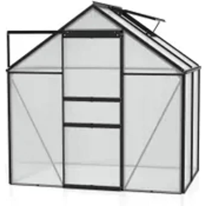 Vitavia Tuinkas Kit Comet 2500 - Aluminium/polycarbonaat - 4mm - 2,56m² - 131x195x197cm - Zwart