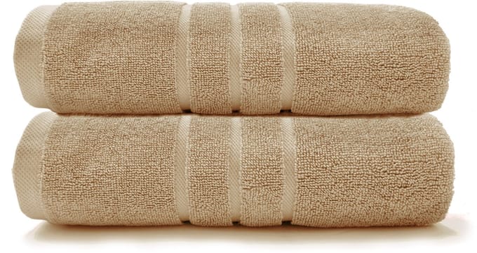 HOOMstyle Handdoeken Set Boutique - 2 stuks - 70x140cm - Hazelnoot Bruin