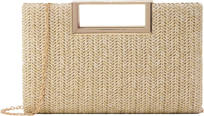 Stro Handtas voor Dames - Ideaal voor Zomer, Bruiloften en Feesten