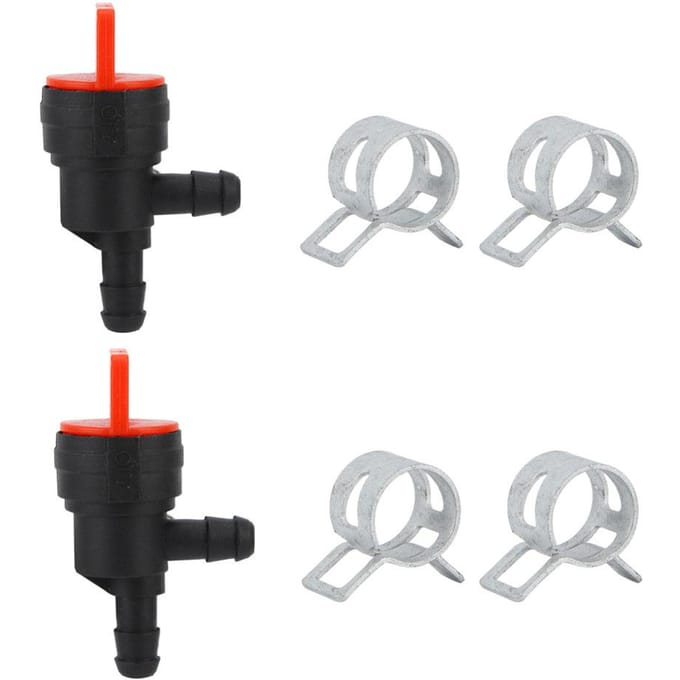2 stuks 90 graden brandstofafsluiter geschikt voor Briggs & Stratton 698181 494539 697944