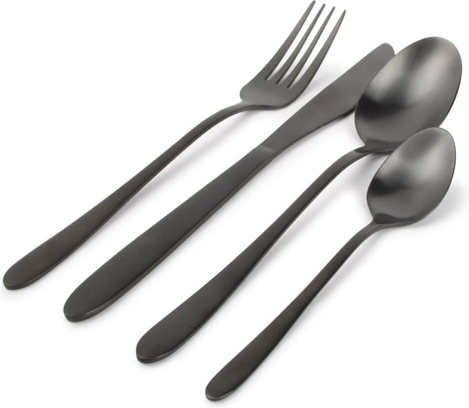 ONA - Bestekset Slim - Black - Mat Zwart - 24 delig Bestek