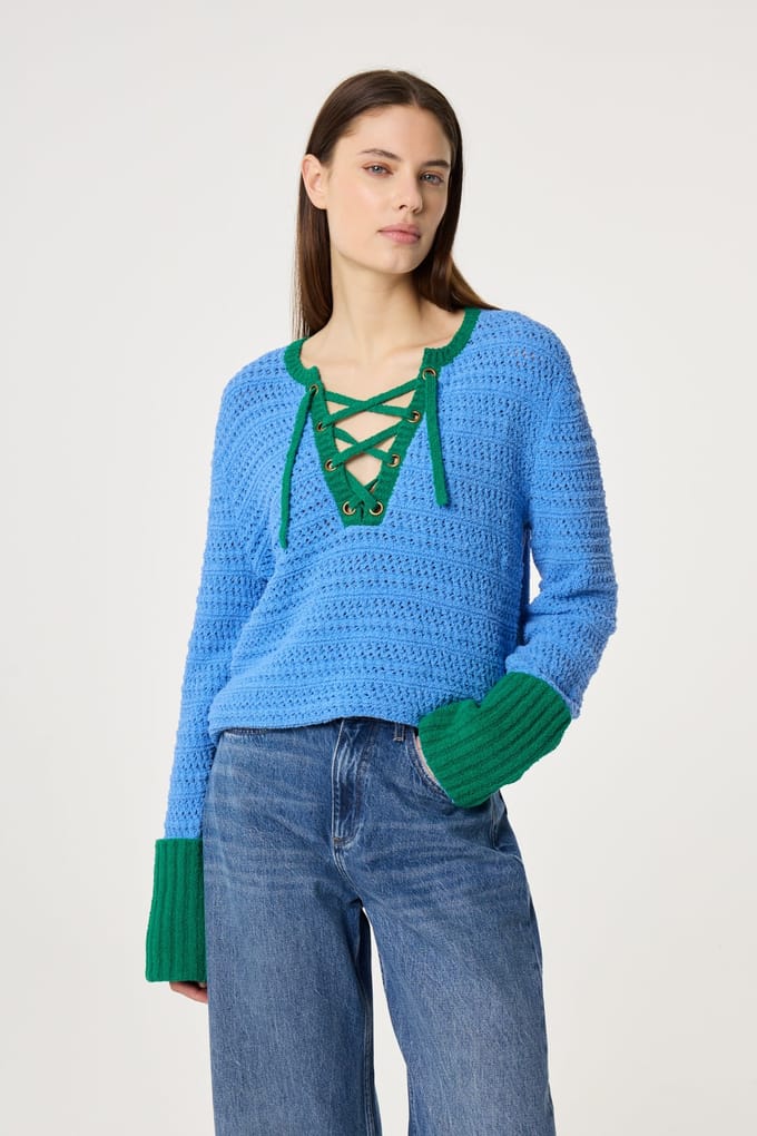 Fabienne Chapot Dido Pullover Marina Blue Maat: M | Sweaters Outlet | Dames | Blauw