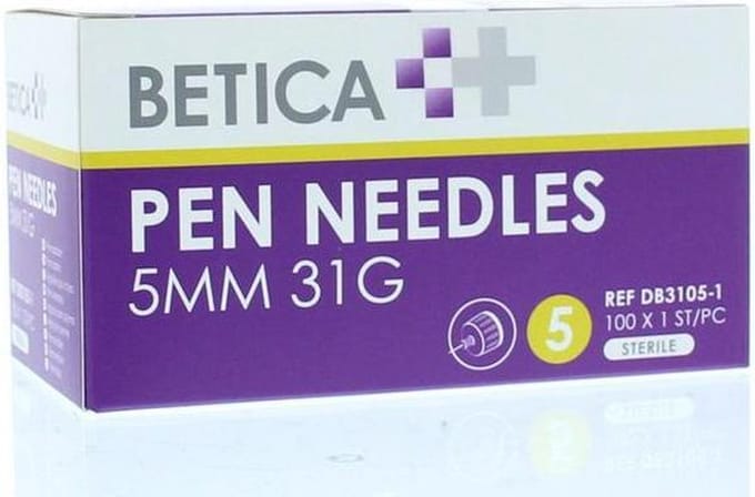 Betica pennaalden - 5MM x 31G - 100 stuks