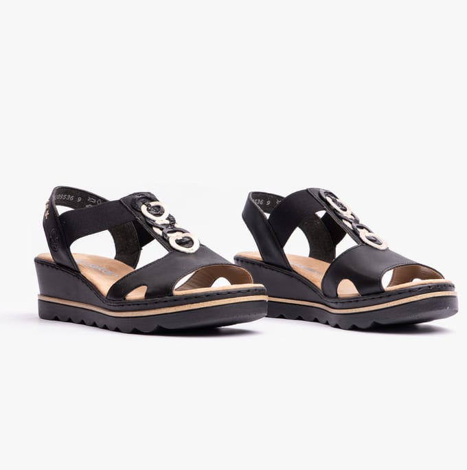 Rieker Sandalen zwart Synthetisch - Dames - Maat 39