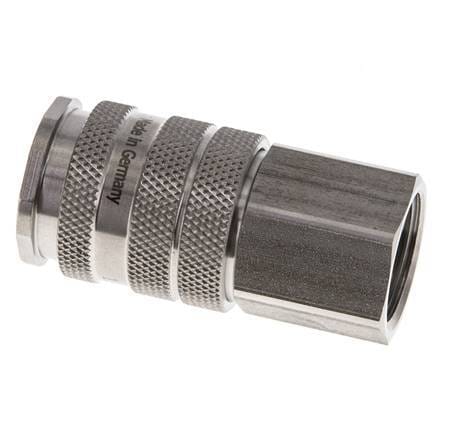 RVS DN 10 Luchtkoppeling Snelkoppeling G 1/2 inch Binnendraad - CLS10-F-S-P-012