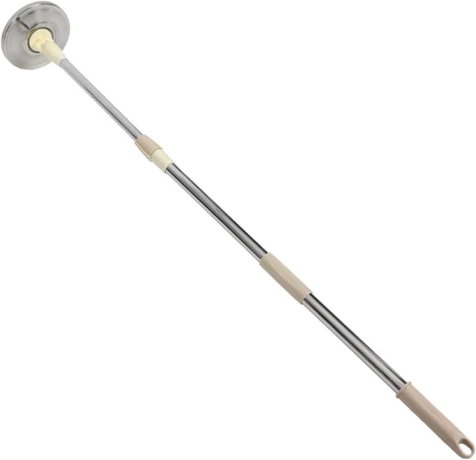 Verstelbare Dweilstok - Roterende Steel - Effectief Schoonmaken - Versterkt Duurzaam Ontwerp - 121 cm Lengte - Khaki