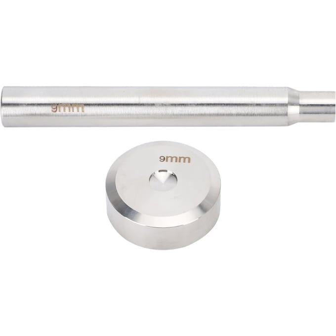 9 mm dubbelzijdige klinknagelpons, leerbewerkingsgereedschap, knopeninstallatieset, basisset white