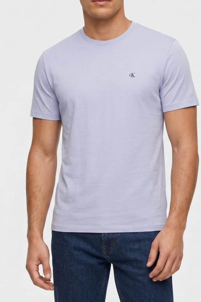Calvin Klein Ss Classic Monogram T-shirt Casual Blue Größe: S | Basic T-Shirts Outlet | Herren | Blau