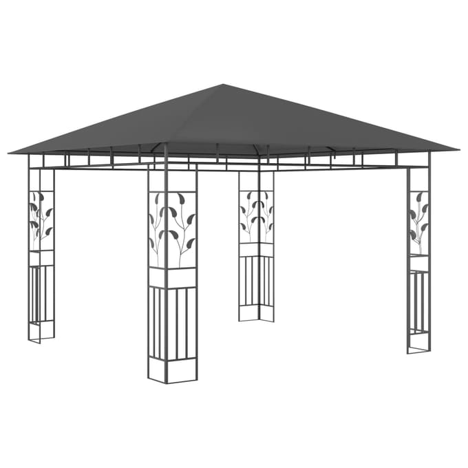 vidaXL - Prieel - met - klamboe - 180 - g/m² - 3x3x2,73 - m - antraciet