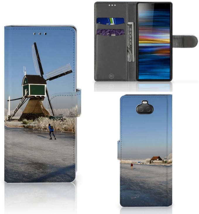 Sony Xperia 10 Flip Cover Schaatsers