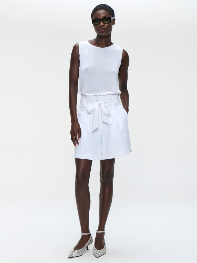 Viscose summer Top 501 | Bianco - Bianco / S