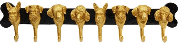 Wand Kapstok honden 69cm goud Kare Design