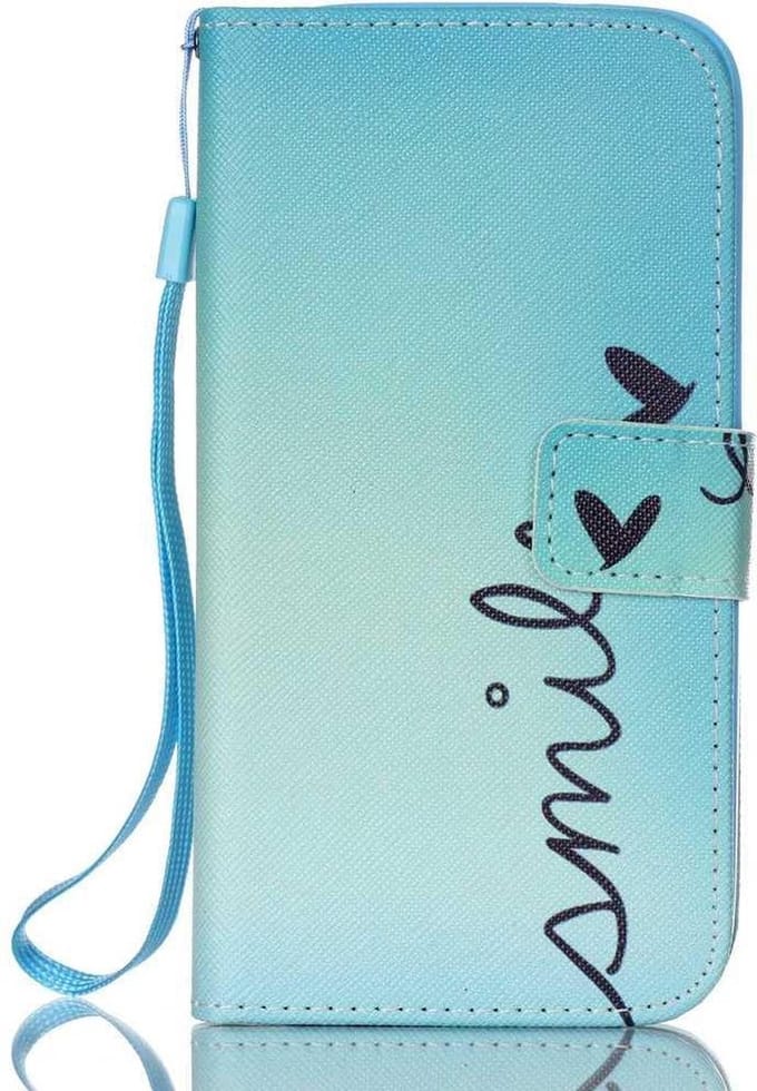 Bookcase Geschikt voor: iPhone XS Max - Smile - Portemonnee hoesje